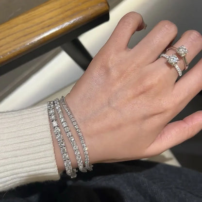 Moissanite Tennis Bracelet in S925 Sterling Silver