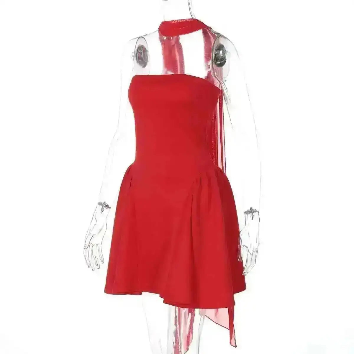 Avrilyaan Off Shoulder Backless A-line Mini Dress