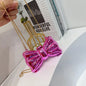 Golden Acrylic Round Clutch Purse for Parties