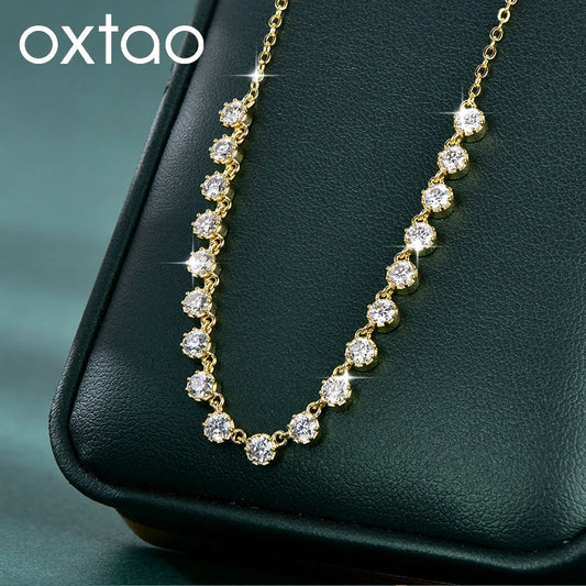 Moissanite Bubble-Style Necklace 3mm D VVS1 14K Gold Filled