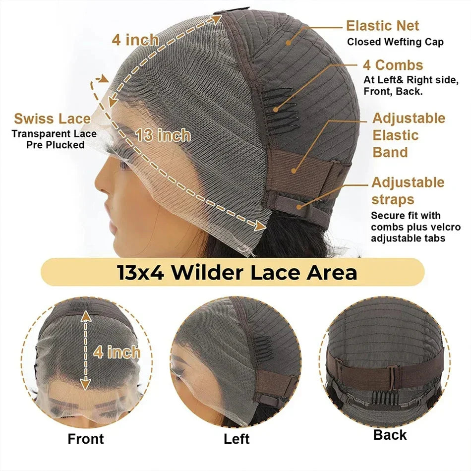 Side Part Pixie Cut Straight Wig Virgin Human Hair Natural Color