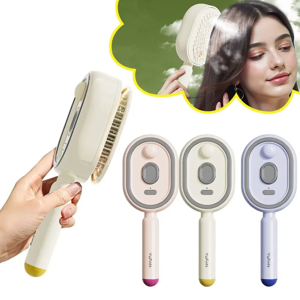 Electric Hair Care Spray Massage Comb ABS Pink