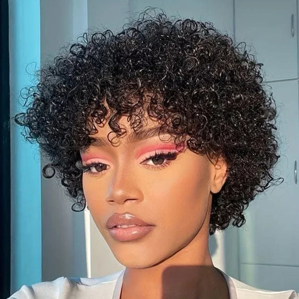 Brazilian Afro Puff Pixie Bob Wig 99J Natural Brown