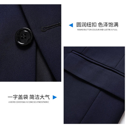 Men's Solid Color Blazer Jacket for Business and Weddings