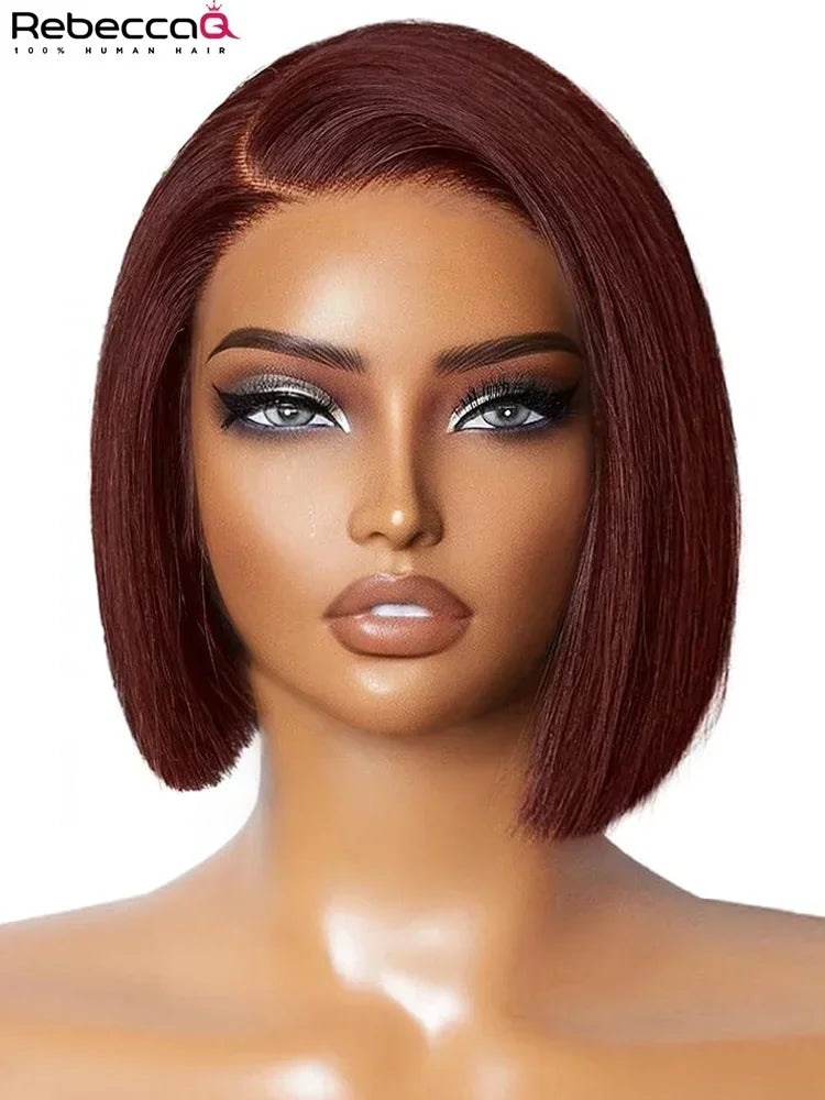 8 Inch Straight Bob Wig 100% Human Hair Natural Black
