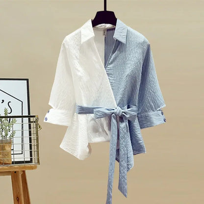 Chiffon Shirt and Jeans Two Piece Set for Women