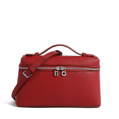 Lychee Grain Patent Leather Shoulder Bag for Women