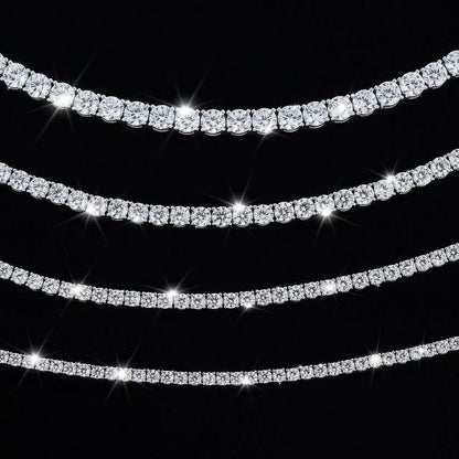 Moissanite Tennis Bracelet 925 Sterling Silver 18K Gold