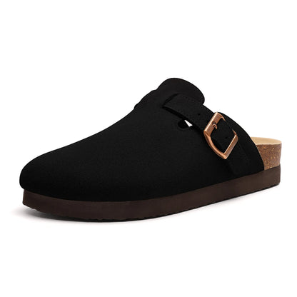 Shevalues Suede Clogs for Women Summer Mules with Arch Support