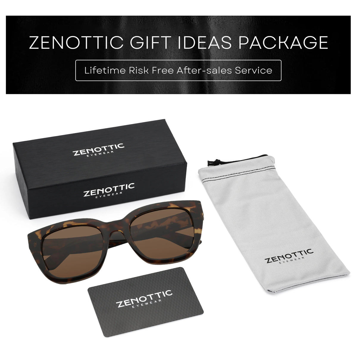 ZENOTTIC Square Polarized Sunglasses for Women UV400