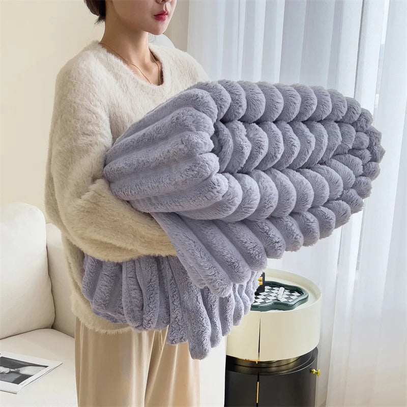 Soft Plush Coral Fleece Blanket for All Seasons