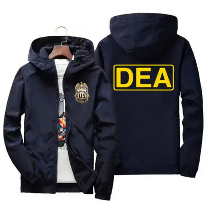 Men's Casual Printed Windbreaker Coat