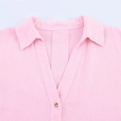 Wide Sleeved Asymmetric Hem Shirt for Women