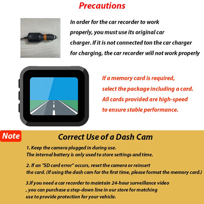1080P Dash Cam with IR Night Vision and Loop Recording