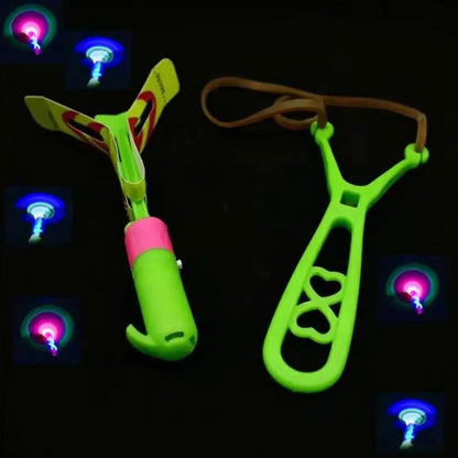 LED Slingshot Flying Copters Light-Up Toys for Kids