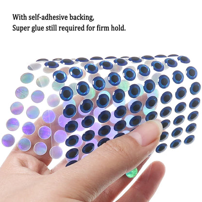 200pcs 3D Holographic Fish Eyes for Saltwater Fishing