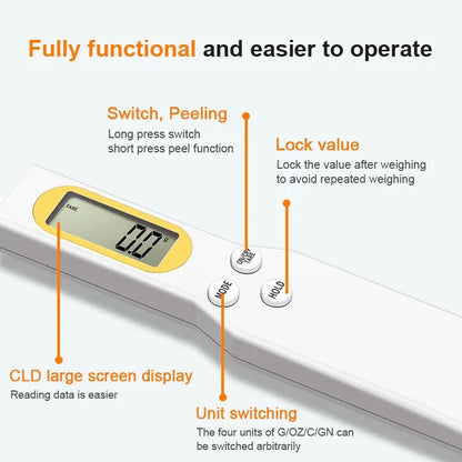 Mini Spoon Scale Digital Kitchen Scale 0.1-500g