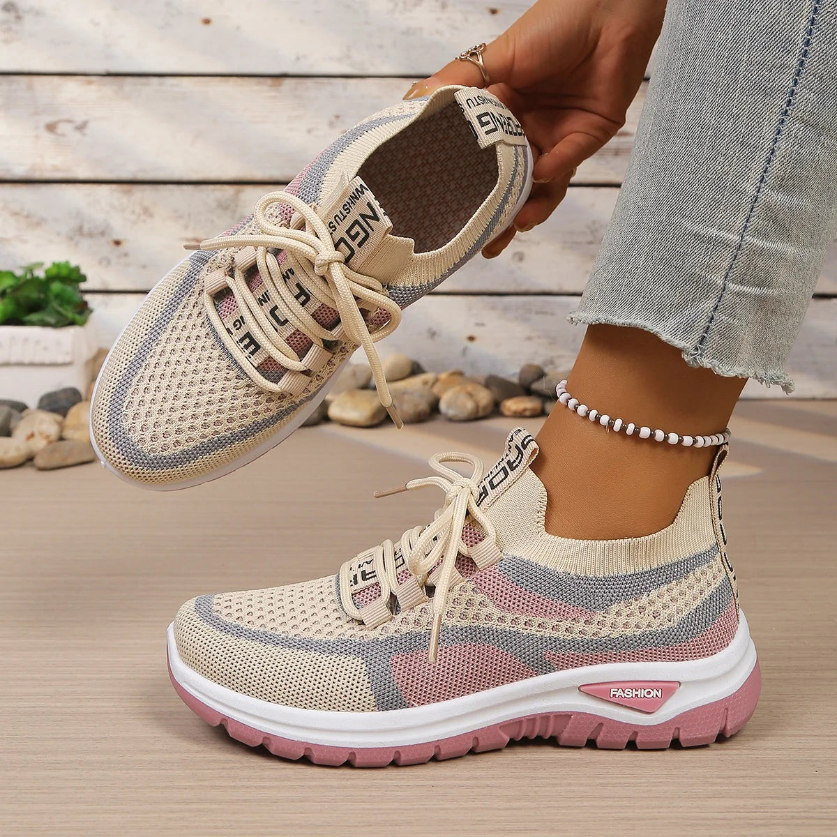 Women's Double-Color Canvas Work Sneakers