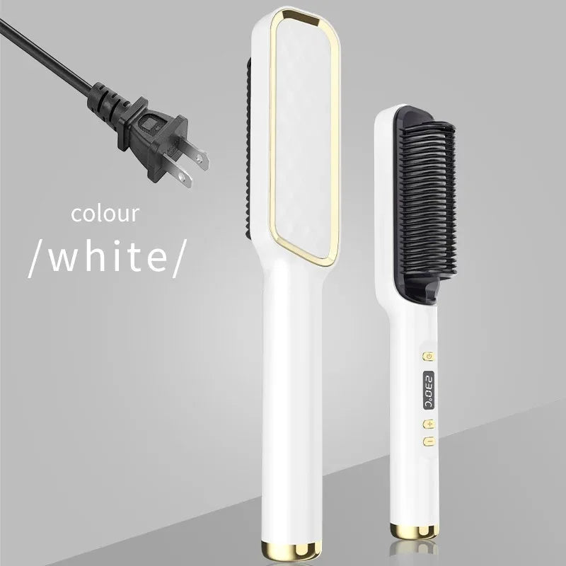 Electric Hot Comb Straight Hair Straightener Brush