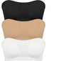 Women's Strapless Push Up Bra Removable Padded Seamless