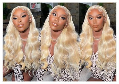Honey Blonde Body Wave Lace Frontal Wig Brazilian Hair