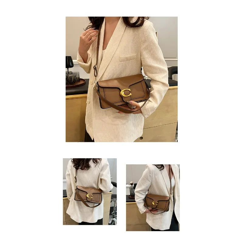 Women's Solid Color Small Square Shoulder Bag