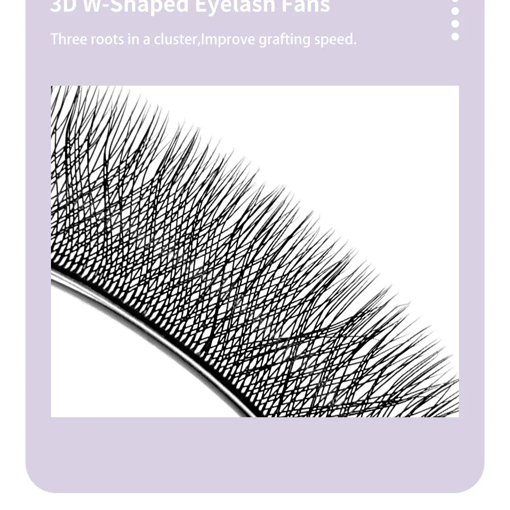 DIYDAY W Shape Eyelash Extensions Natural Soft Synthetic Hair