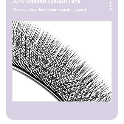 DIYDAY W Shape Eyelash Extensions Natural Soft Synthetic Hair