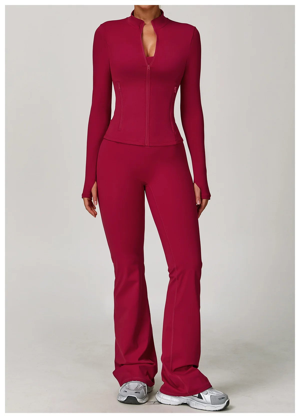 Yoga Suit Sports Set for Women Long Sleeve Athletic Wear