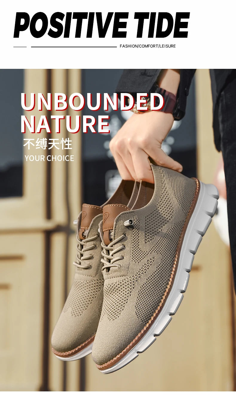 Men's Large Casual Fly-Weave Mesh Sports Shoes
