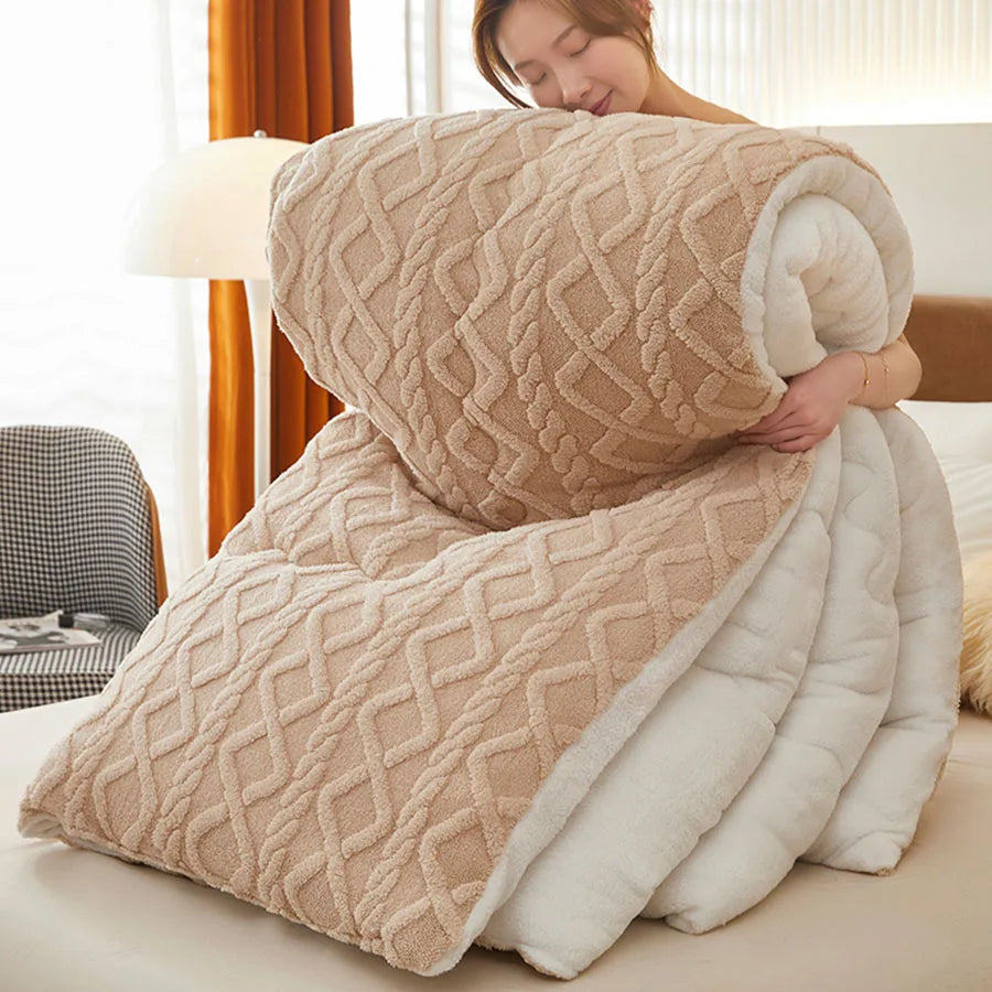 Thick Winter Warm Blanket Artificial Lamb Cashmere