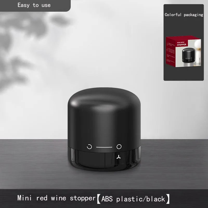 Red Wine Corks Champagne Bottle Stopper Set Black ABS Silicone