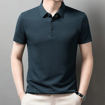Men's Casual Short Sleeve Solid Color Polo Shirt