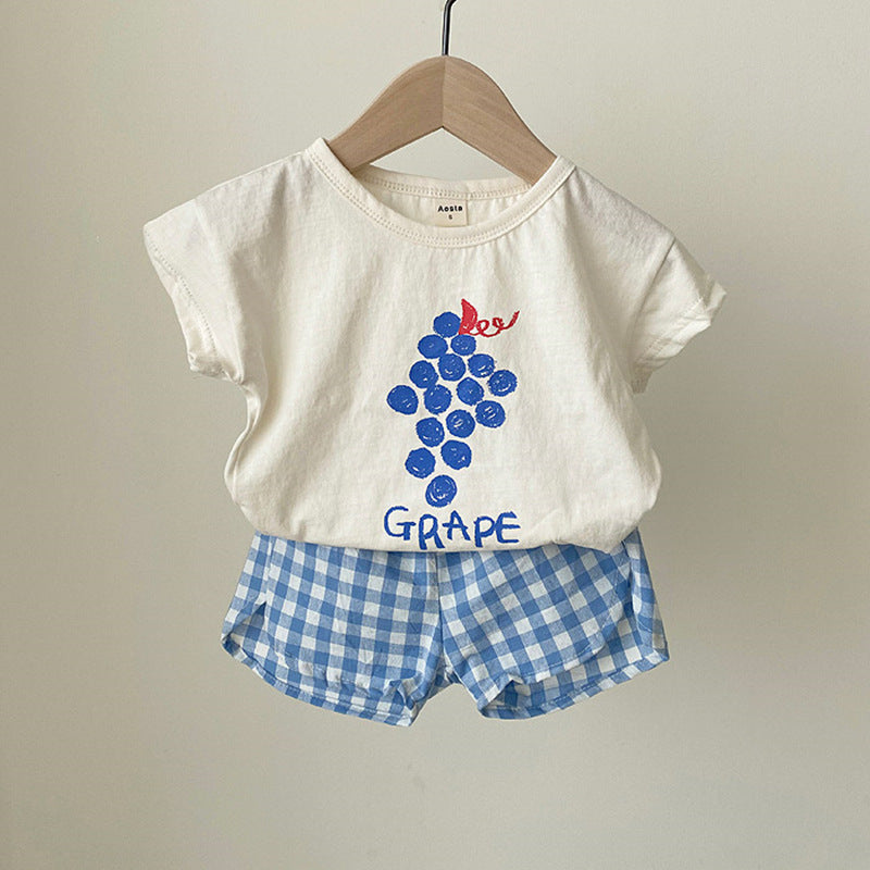 Cotton Toddler Summer Pajamas Set for Kids