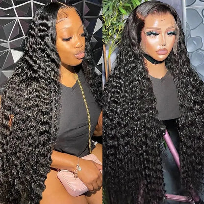 Deep Wave Lace Front Wig 13x6 Human Hair 30 Inch