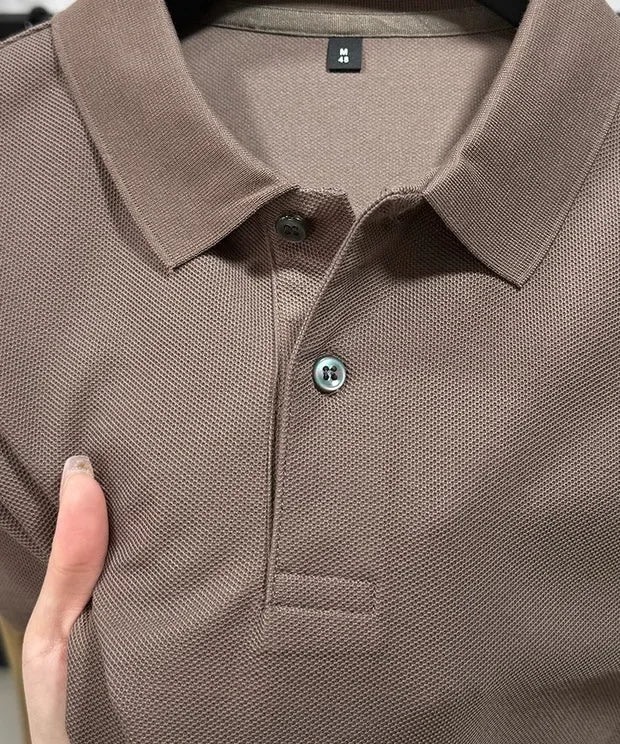 Men's Short Sleeve Polo Shirt Cotton Embroidery Casual