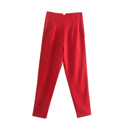 Koekop High Waist Pencil Trousers for Women