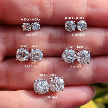 Canner Moissanite Stud Earrings 925 Sterling Silver