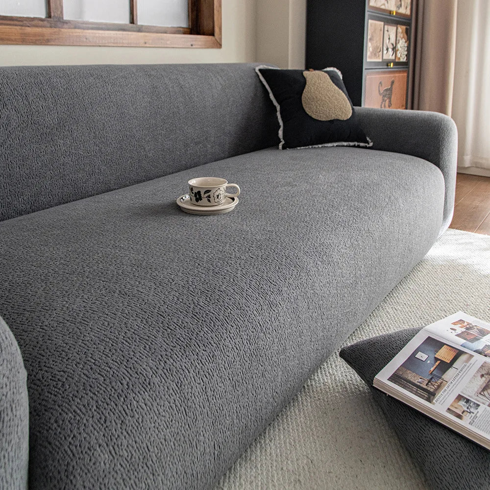 Adjustable Velvet Sofa Cover for L Shape Couch