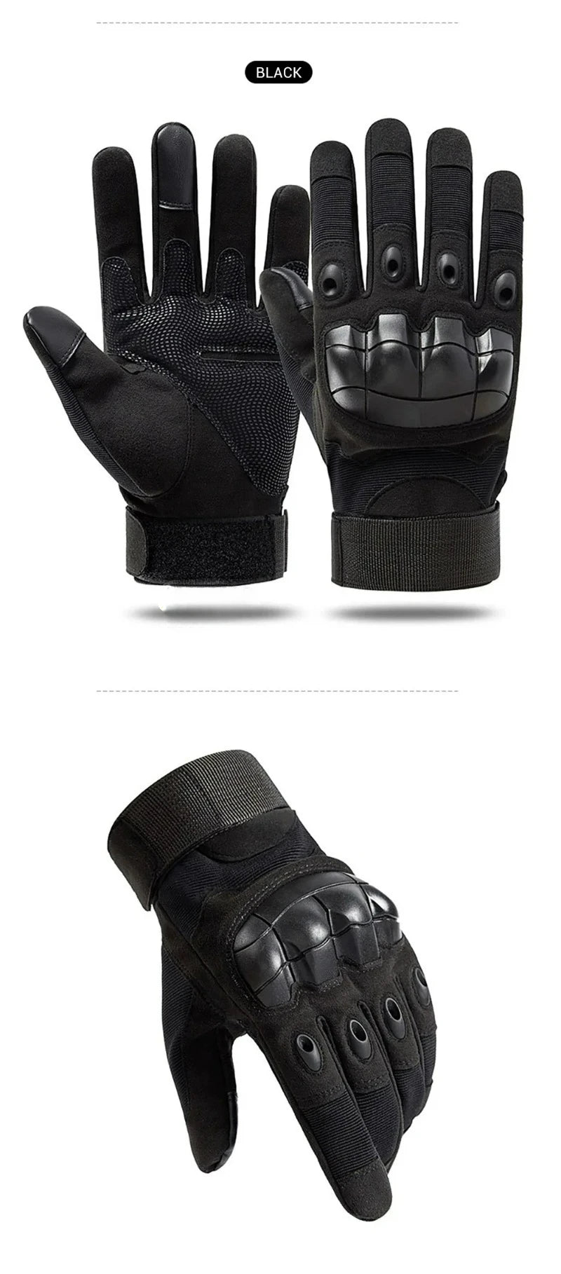 Tactical Touch Screen Motorcycle Gloves Black Green Brown