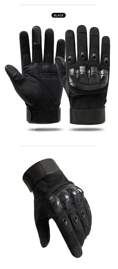 Tactical Touch Screen Motorcycle Gloves Black Green Brown