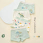 Children's Cotton Underwear Boy Briefs with Cartoon Design