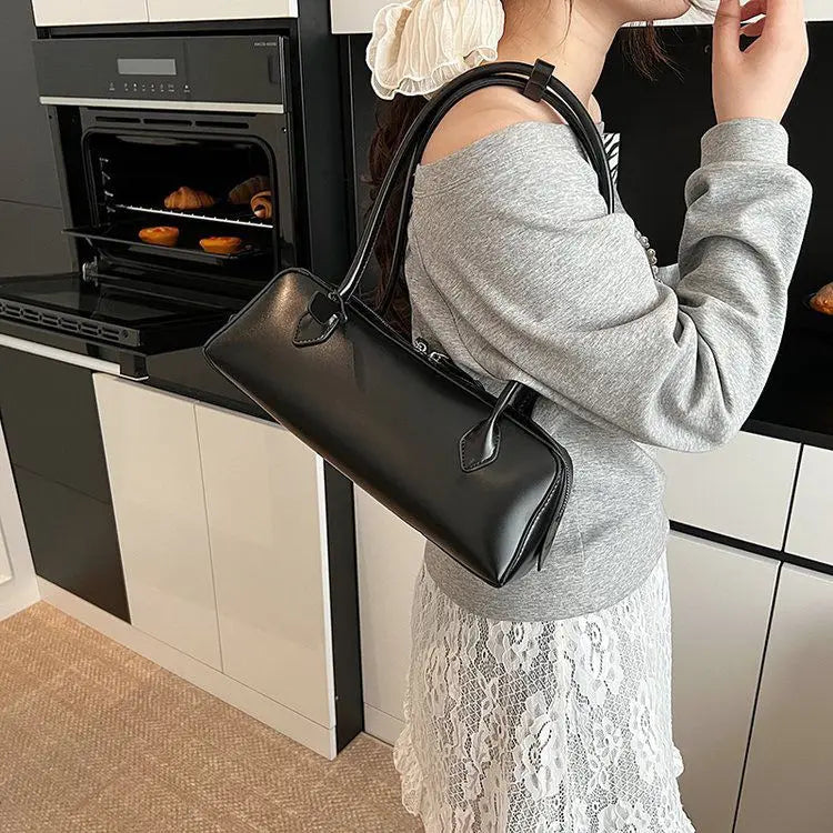 Vintage Cowhide Shoulder Bag for Women