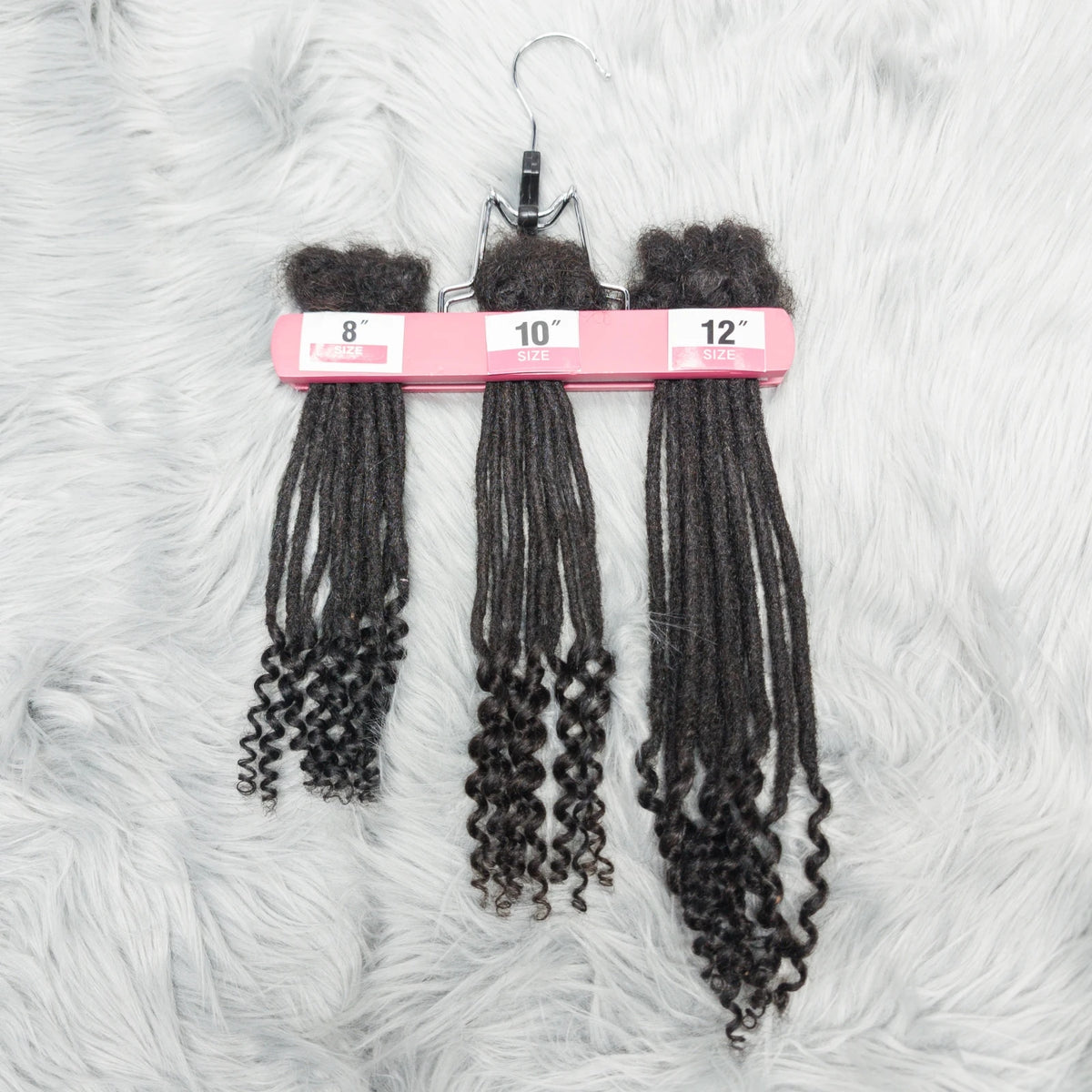 Natural Human Hair Dreadlock Extensions 8-12 Inch Curly Ends