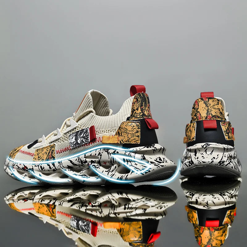 Men's Breathable Lace-Up Sneakers