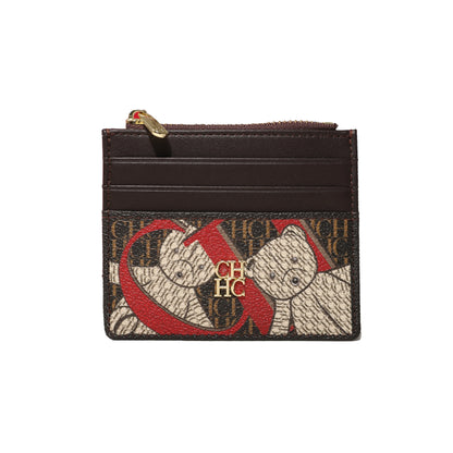 CH Women's Zipper Wallet with Letter Decoration