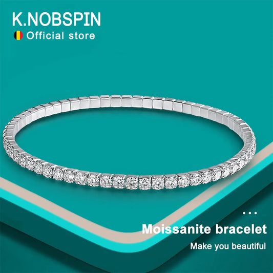 Moissanite Tennis Bracelet 2.5mm 3mm 925 Sterling Silver