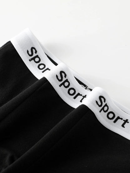 Boys Cotton Boxers with Letter Print 4-Pack