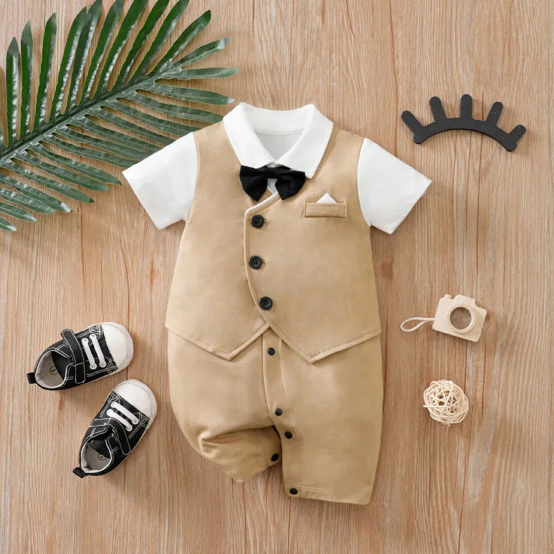 Cotton Baby Bodysuit Summer Short Sleeved Unisex