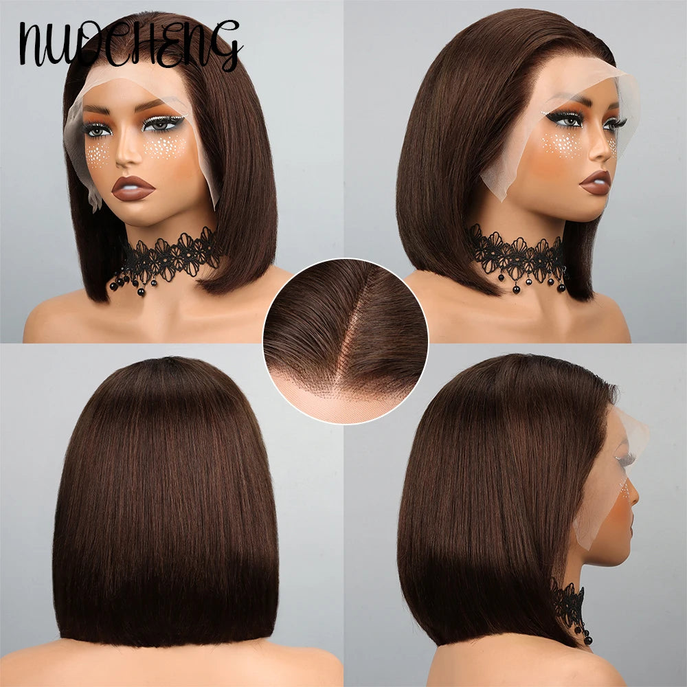 Human Hair 13X4 Lace Frontal Bob Wig for Black Women